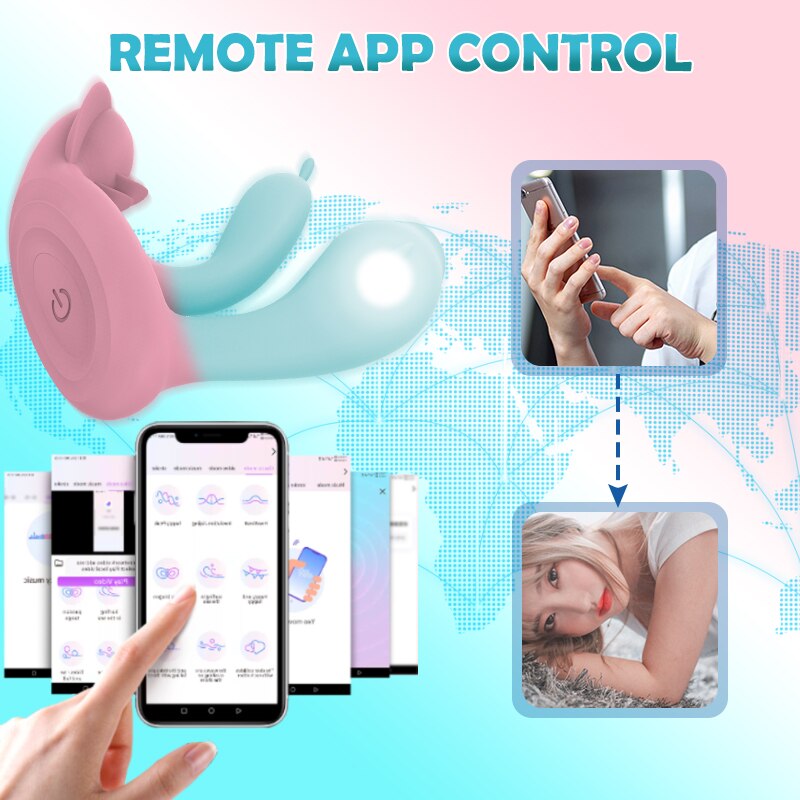 APP Control Female Vibrators Tongue Licking Clitoris Stimulator G Spot Massager Vibrating Female Masturbation