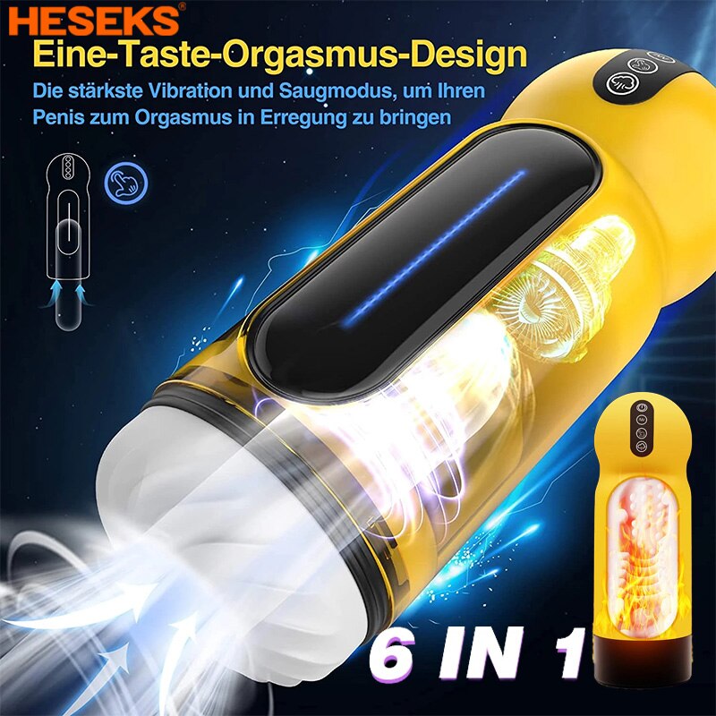 Automatic Male Masturbator with 10 Powerful Vibrations, Soft Pocket Pussy Sex Toy, Realistic Vagina, Blowjob, Oral Adult Toy