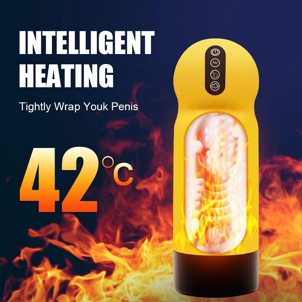 Automatic Male Masturbator with 10 Powerful Vibrations, Soft Pocket Pussy Sex Toy, Realistic Vagina, Blowjob, Oral Adult Toy