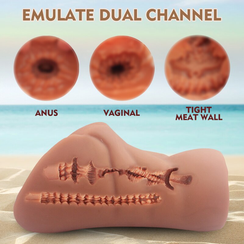 ที่สมจริง Masturbator เซ็กซ์ทอย3D พ็อกเก็ตหีที่สมจริงช่องคลอดเทียม Masturbator สำหรับผู้ชาย18ผู้ใหญ่ของเล่น