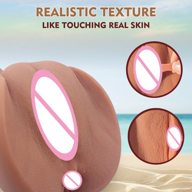 ที่สมจริง Masturbator เซ็กซ์ทอย3D พ็อกเก็ตหีที่สมจริงช่องคลอดเทียม Masturbator สำหรับผู้ชาย18ผู้ใหญ่ของเล่น