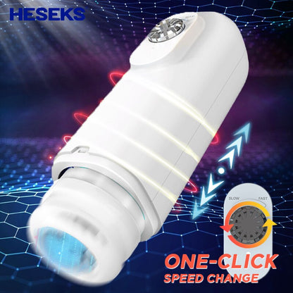 Automatic Thrusting Telescopic Masturbators for Men Penis Stimulation Oral Sex Soft Vagina Cup Pussy Sex Toy for Male