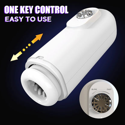 Automatic Thrusting Telescopic Masturbators for Men Penis Stimulation Oral Sex Soft Vagina Cup Pussy Sex Toy for Male