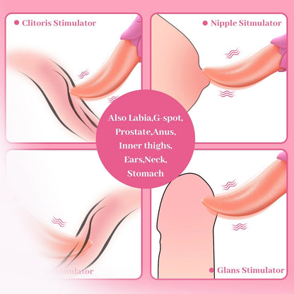 Realistic Licking Tongue Vibrator Egg Vibrator G-Spot Clitoris Vaginal Nipple Stimulator Female Masturbator