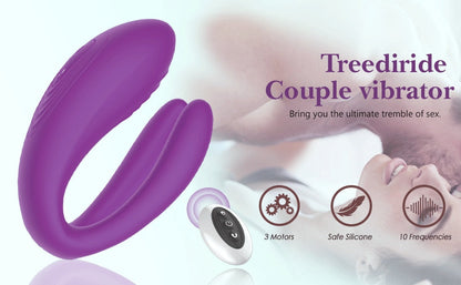 New Couple Vibrator Sex Toys, 3-Motor Couple Vibrators, 25M Remote Control Dildo Anal Vibrator Stimulator for Couples and Women