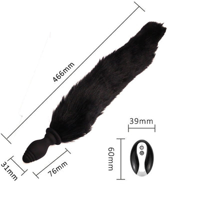 Anal Plug Fox Tail for Adults Cosplay Remote Control Butt Plug Sex Toys Erotic Games for Couples