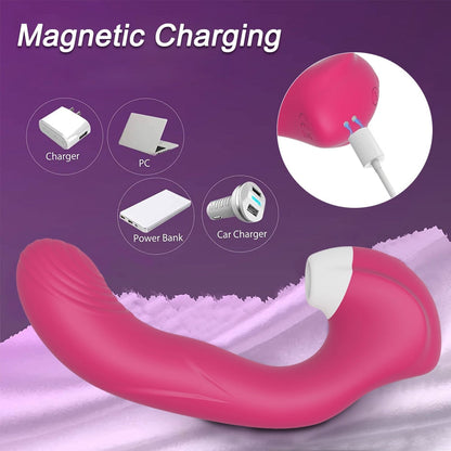 Burningus 3-in-1 Clitoral, Vaginal Sucking, and Licking Vibrator, Female G-Spot Vibrating Clitoris Stimulator Sex Toys for Couples, Adults