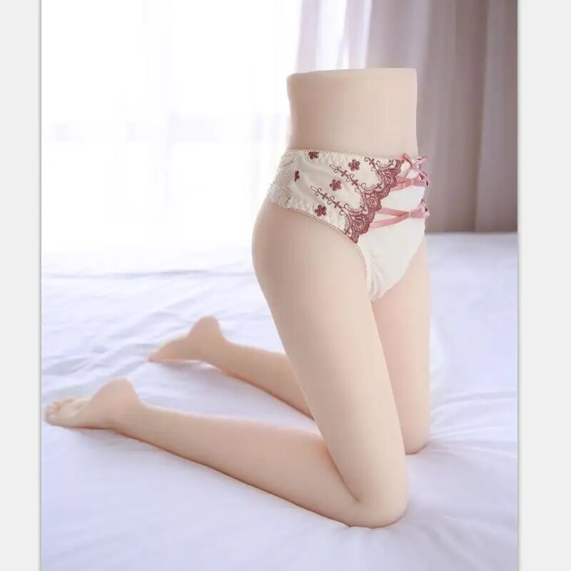 Half-Body Skeleton Metal Leg Sex Doll Lifelike Silicone Male Masturbation Love Doll Vagina Sex Shop Toys