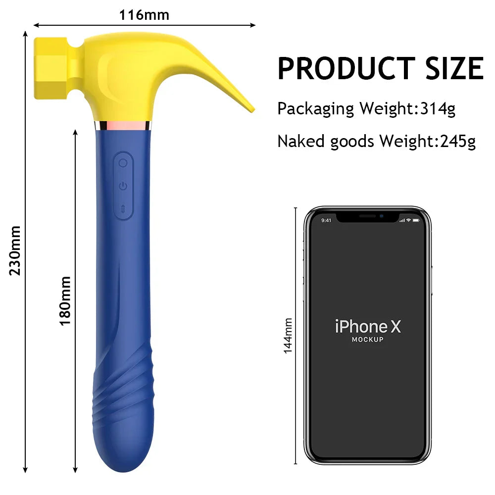Hammer Vibrator Multifunctional Sex Machine G-Spot Stimulation Telescopic Dildo Vaginal Massage Clit Sucking Female Masturbator