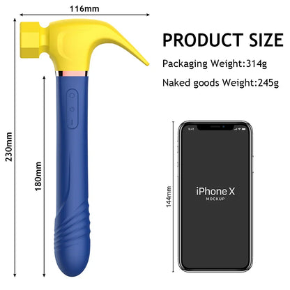 Hammer Vibrator Multifunctional Sex Machine G-Spot Stimulation Telescopic Dildo Vaginal Massage Clit Sucking Female Masturbator