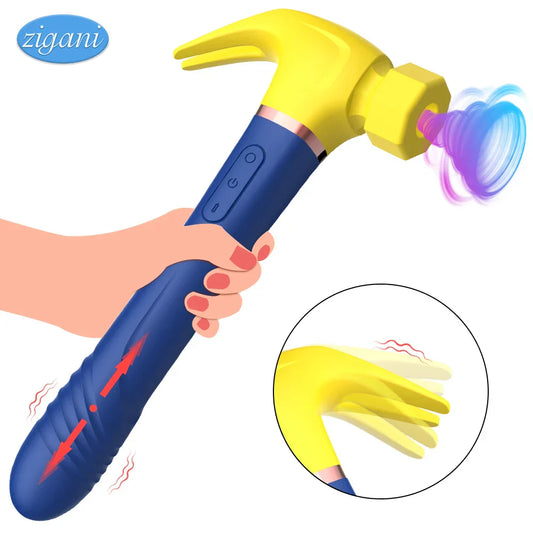Hammer Vibrator Multifunctional Sex Machine G-Spot Stimulation Telescopic Dildo Vaginal Massage Clit Sucking Female Masturbator