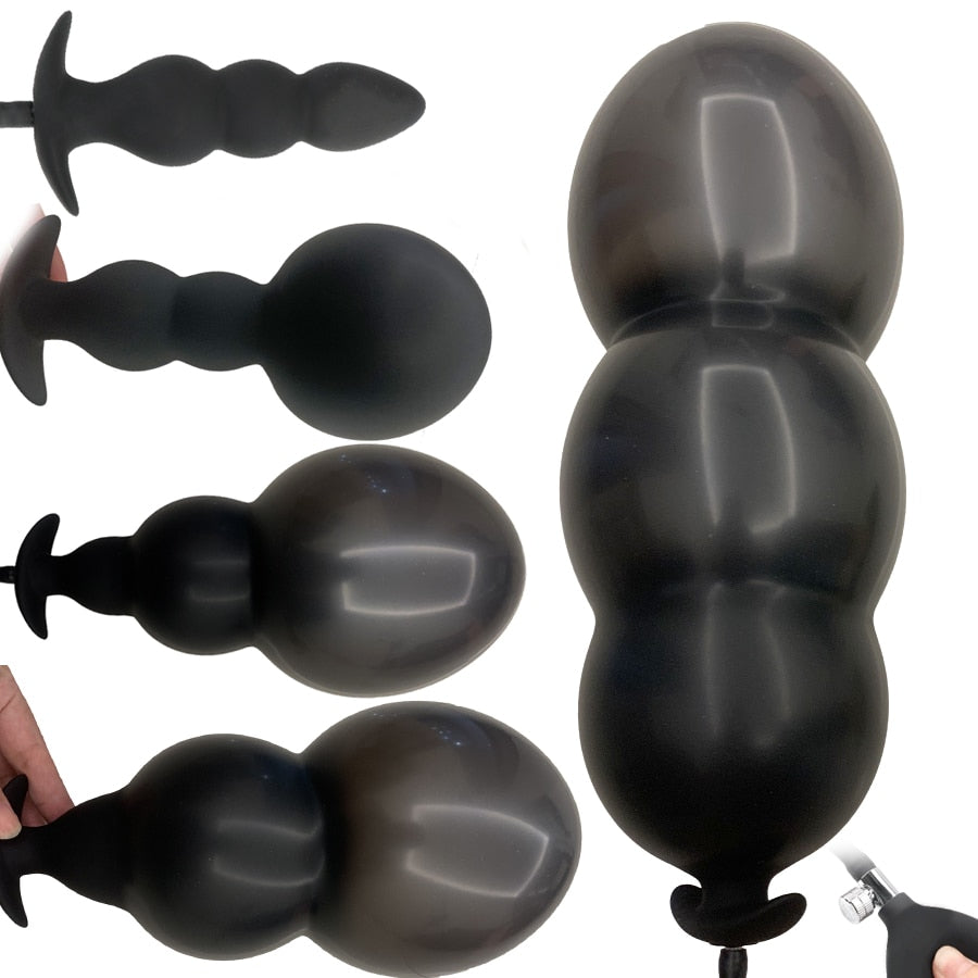 Silicone Inflatable Super Big Anal Plug Dildo 13cm Huge Anal Dilator Prostate Massager Anus Extender G Spot Stimulator Sex Toys