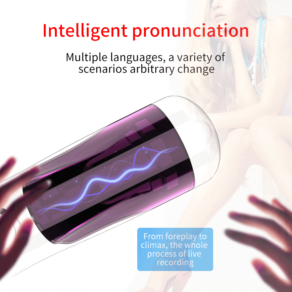 Powerful Automatic Telescopic Rotation Male Masturbator, Voice Interaction Masturbator Cup, Vagina Sex Toys for Men, Adult Sex Shop