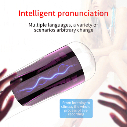 Powerful Automatic Telescopic Rotation Male Masturbator, Voice Interaction Masturbator Cup, Vagina Sex Toys for Men, Adult Sex Shop