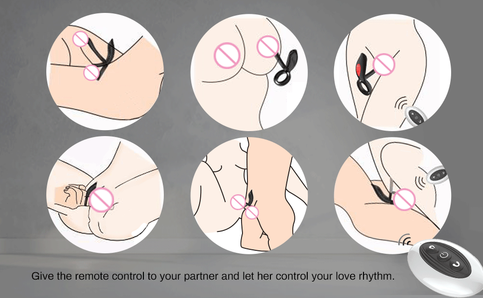 New Couples Delay Ejaculation Penis Vibrator with Double Cock Ring Nipple Massager Adult Sex Toys for Men Clitoris Stimulator