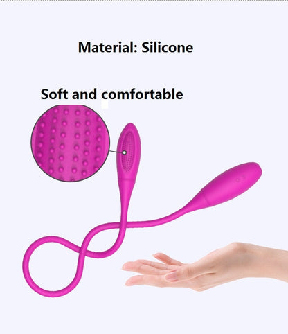 7 Speed Silicone Snaky Double Vibration USB Rechargeable G-spot Vibrator Bullet Adult Sex Products for Couple Toys