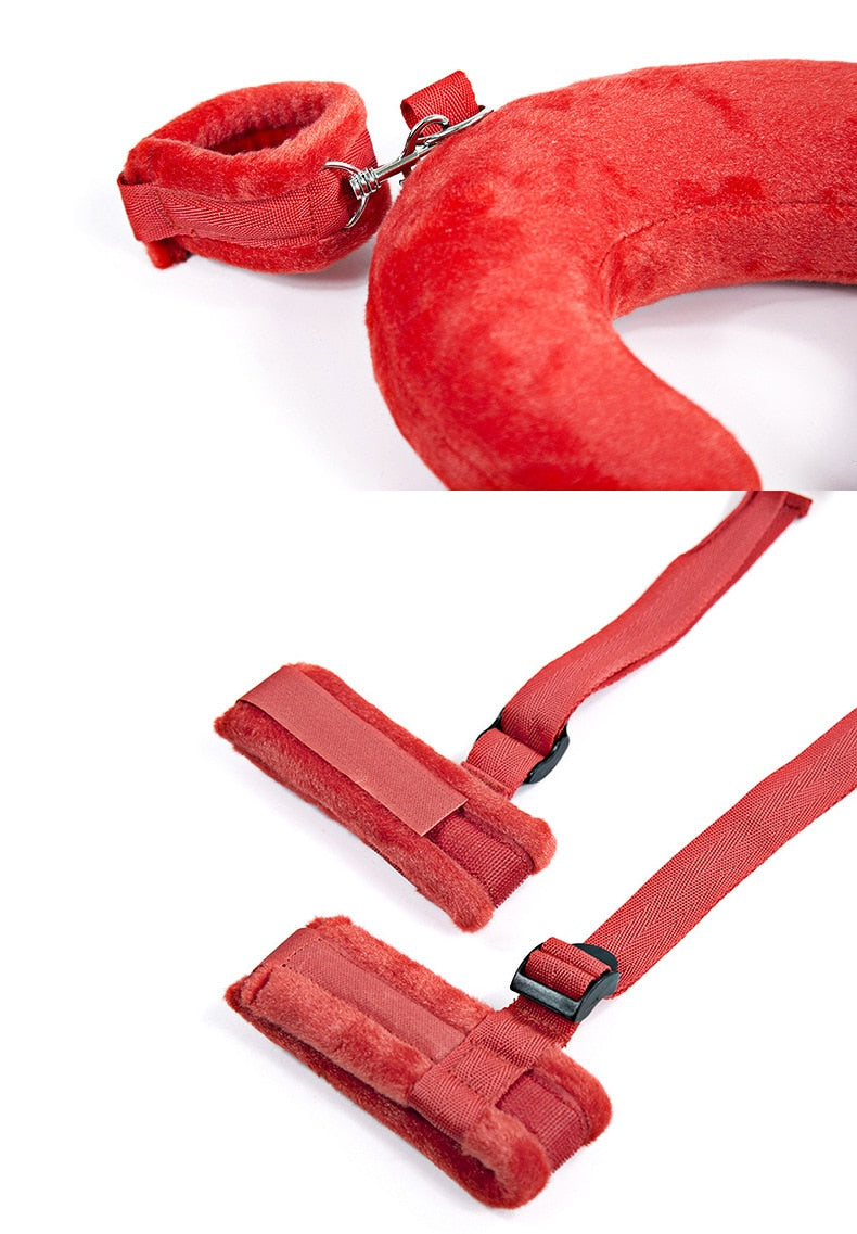 SM Bondage Restraints Slave Straps Pillow Sex Toys for Women Couples Handcuffs Neck Ankle Cuffs Adult Games Sex Products