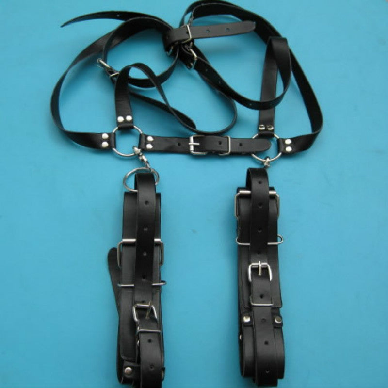 BSDM Bondage Rope Leather Harness Toys for Women Adult Game Outfit Bra and Leg Suspenders Straps Garter Belt Sex Accessories