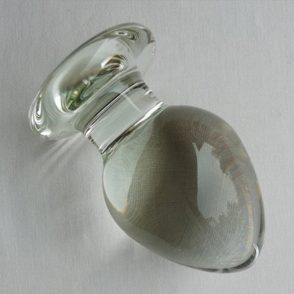 65mm Diameter Smooth Glass Anal Plug G Spot Stimulator Anal Expander Vagina Ball Anus Dilator Sex Toys for Women Glass Butt Plug