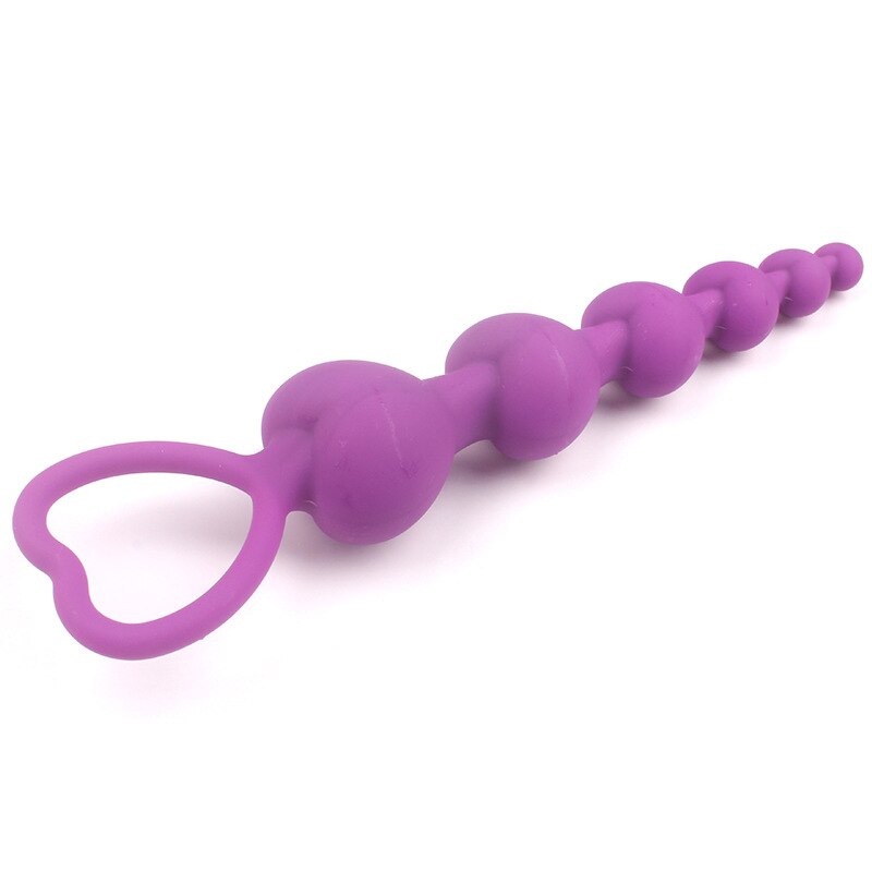 Heart Beads Soft Anal Plug Anus Toys Big Balls Silicone G-Spot Stimulating Butt Plugs Adult Sex Couple Sexy