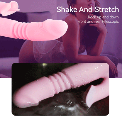 Heating Powerful Telescopic Vibrator for Women Tongue Licking Sex Toys Soft Silicone Clitoral Massage Stick Female Masturbator