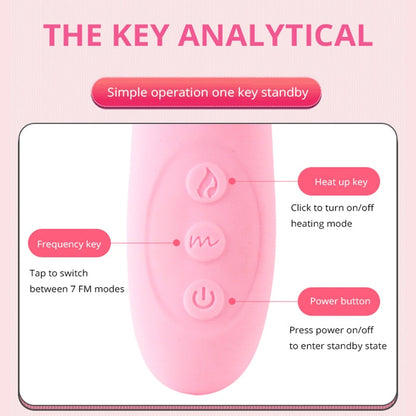 Powerful Heating Telescopic Vibrator for Women, Tongue Licking Sex Toys, Soft Silicone Clitoral Massage Stick, Female Masturbators