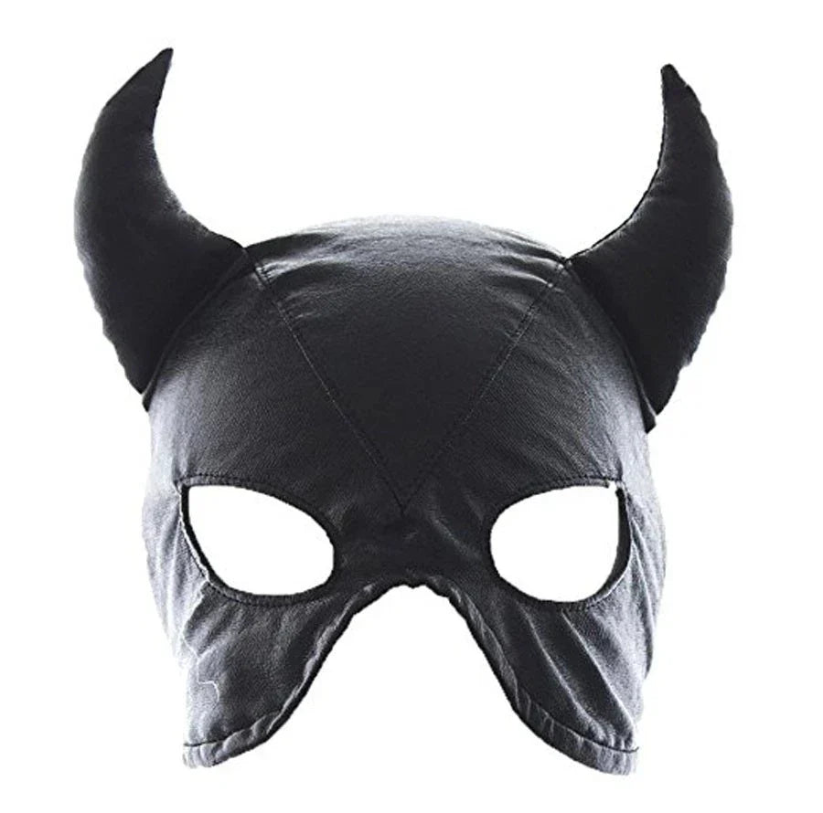 SM Leather Padded Hood Blindfold. Head Harness Mask Gag. BDSM Bondage. Sex Toys For Couples Accessories