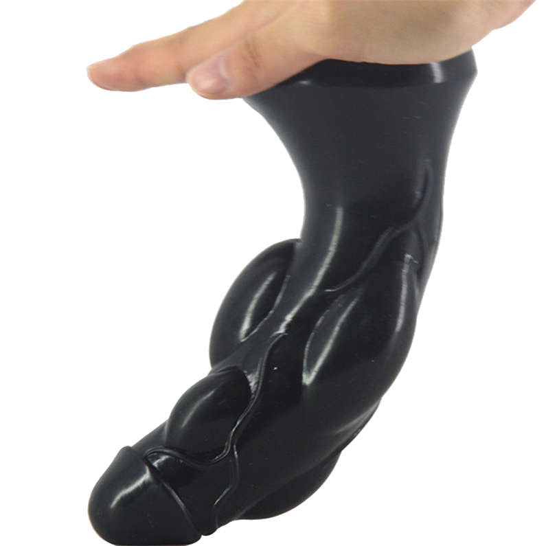 Suction Cup Penis Anal Plug Masturbation Vibrating Glass Plug Clitoral Pump Intimate Toys for Husbands, Pigtail Adult SM Toys