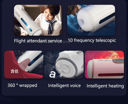 Leten Electric Piston Heating Vagina Vibrator Male Automatic Overlength Thrusting Masturbation Voice Sucking Sex Toys for Men