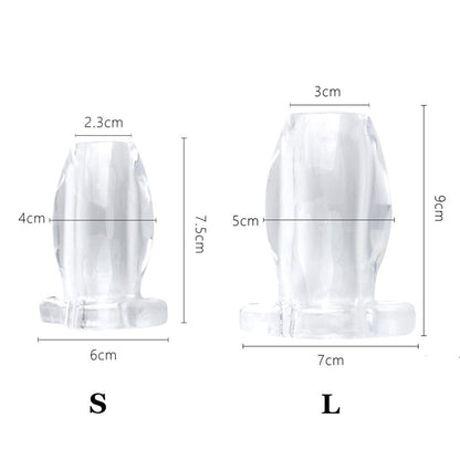 Hollow Anal Plug, Anal Extender, Dilator, Butt Plug, Peep Vagina and Anal Enema Sex Toys for Men, Gay Sex Products
