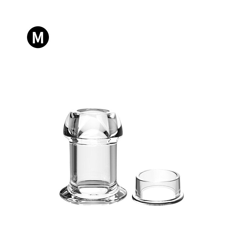 Hollow Anal Plug with Stopper Anal Expander/Tunnel/Toy Transparent Anus Dilation Adult SM Sex Toys for Women Men Couple Lesbian