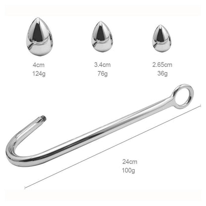 Hot Erotic Sexy Anal Hook Ball Stainless Steel SM Butt Plug Hook Anal Sex Toys for Couples Adult Sex Games Sexy Toys