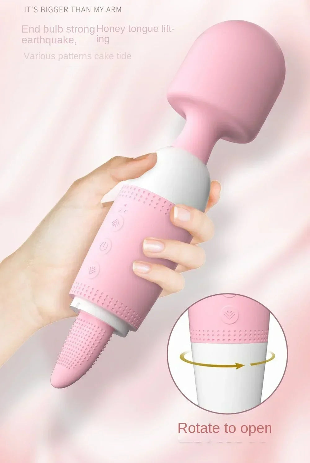 Huge Head Vibrator for Female Masturbation Orgasm AV Tongue Magic Wand Massager Nipple Clitoris Stimulator Sex Toys for Women 18