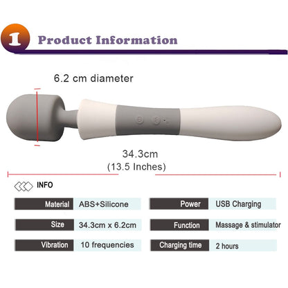 Huge Magic Wand Powerful Vibrators for Women Big AV Stick Female Clitoris G Spot Body Massager Adult Vibrator Sex Toys for Women