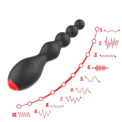 IKOKY 10 Speed Vibrating Butt Plug Sex Toy for Women Clitoris Stimulator Prostate Massager Erotic Anal Beads Vibrator