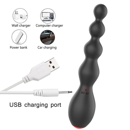 IKOKY 10 Speed Vibrating Butt Plug Sex Toy for Women Clitoris Stimulator Prostate Massager Erotic Anal Beads Vibrator