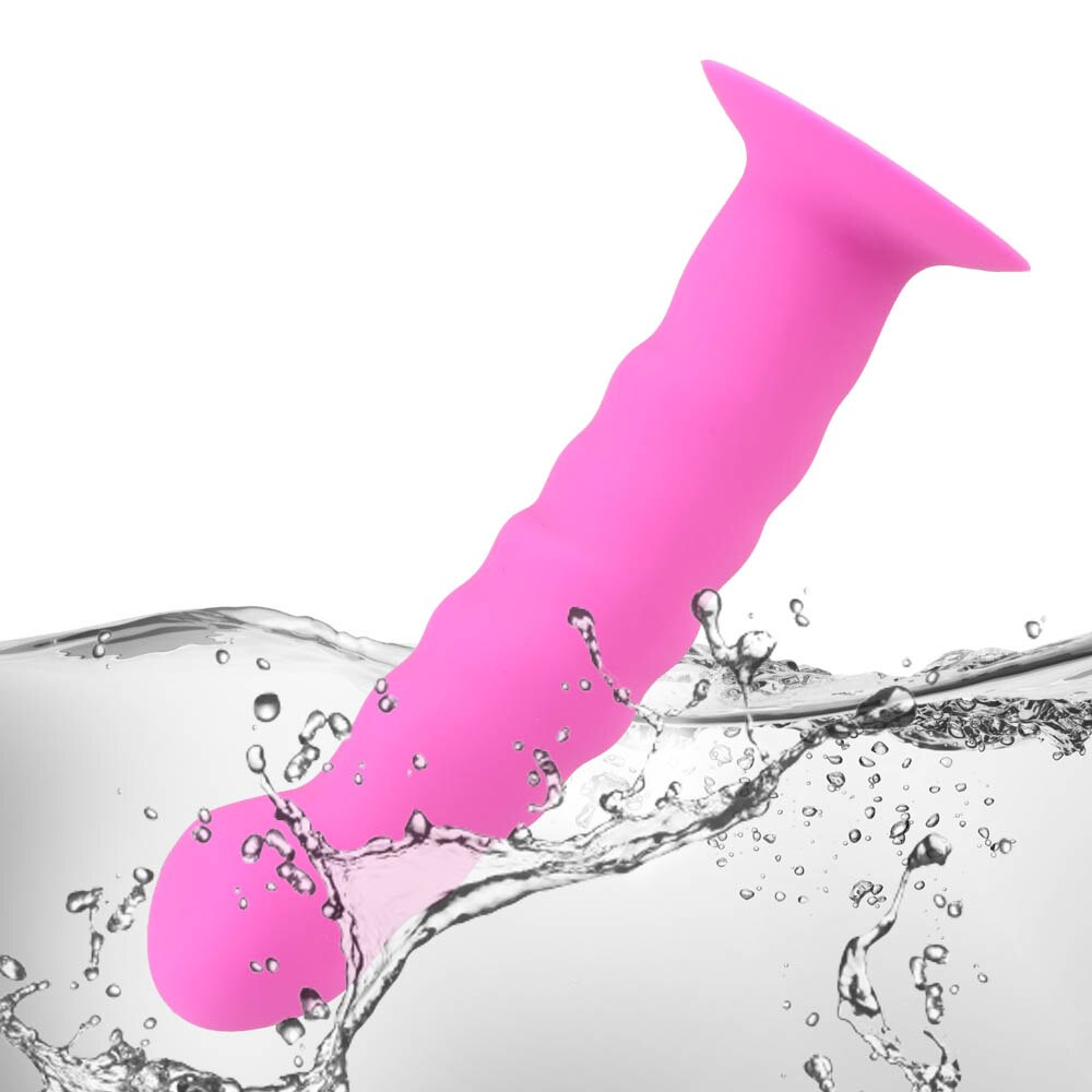 IKOKY Anal Plug Prostate Massager Strong Sucker Silicone Bead Dildo Vaginal Stimulator Sex Toys for Men Women G-spot Stimulation