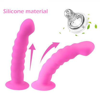 IKOKY Anal Plug Prostate Massager Strong Sucker Silicone Bead Dildo Vaginal Stimulator Sex Toys for Men Women G-spot Stimulation