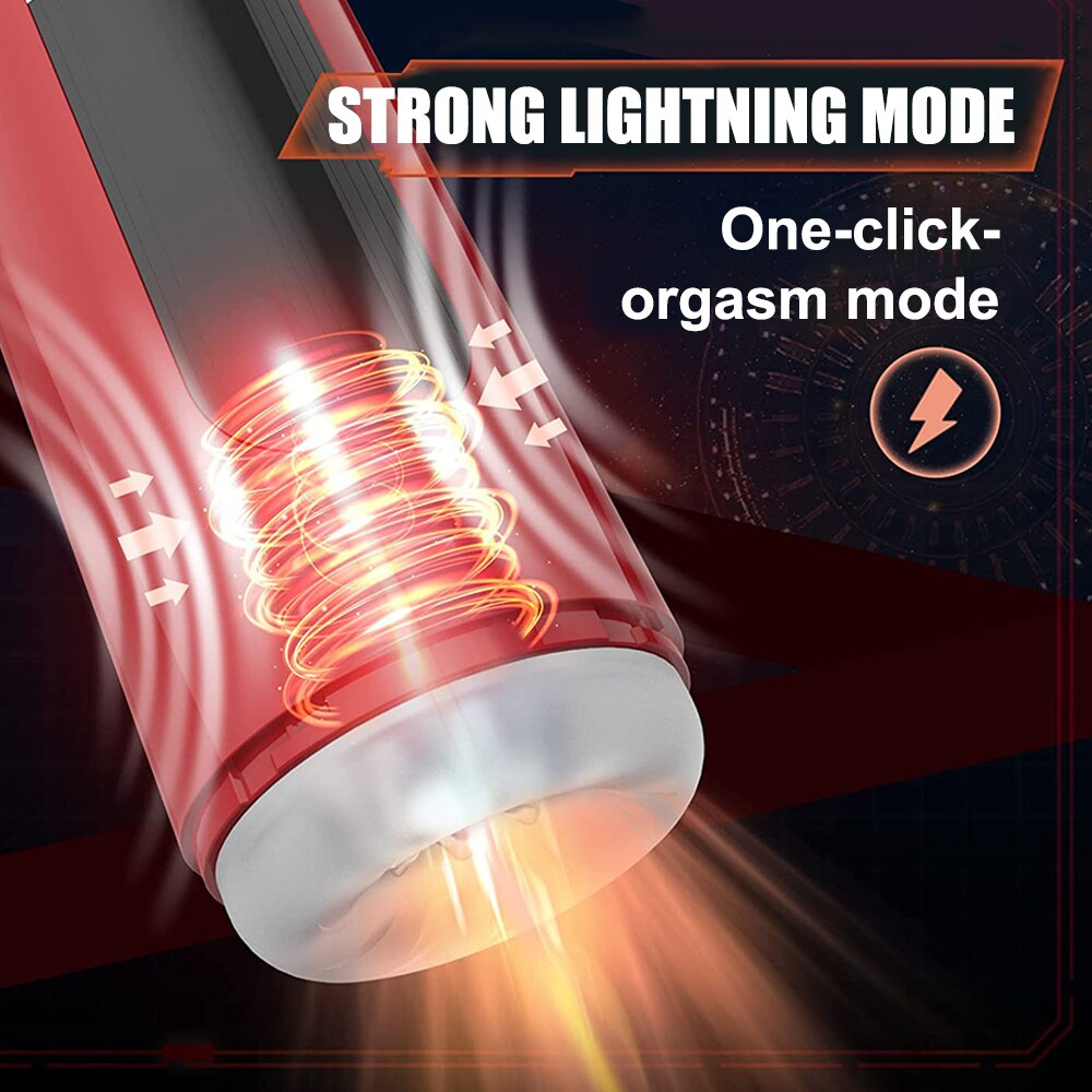 IPX7 Automatic Male Masturbator Vibrating Oral Sex Machine Masturbation Cup Sex Toy for Men Adult Product for Men