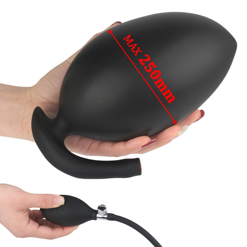 Inflatable 250mm Super Large Silicone Anus Dilator Anal Plug Dildo Pump Women Sex Toys Butt Vagina Stimulate Prostate Massage 18+