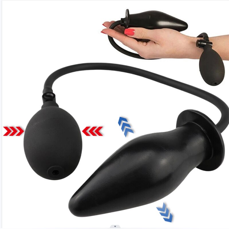 Inflatable Anal Plug Sissy Beginner Butt Plug Set Dildo Anal Pump Adult Sex Toys for Women Men Gay I122W