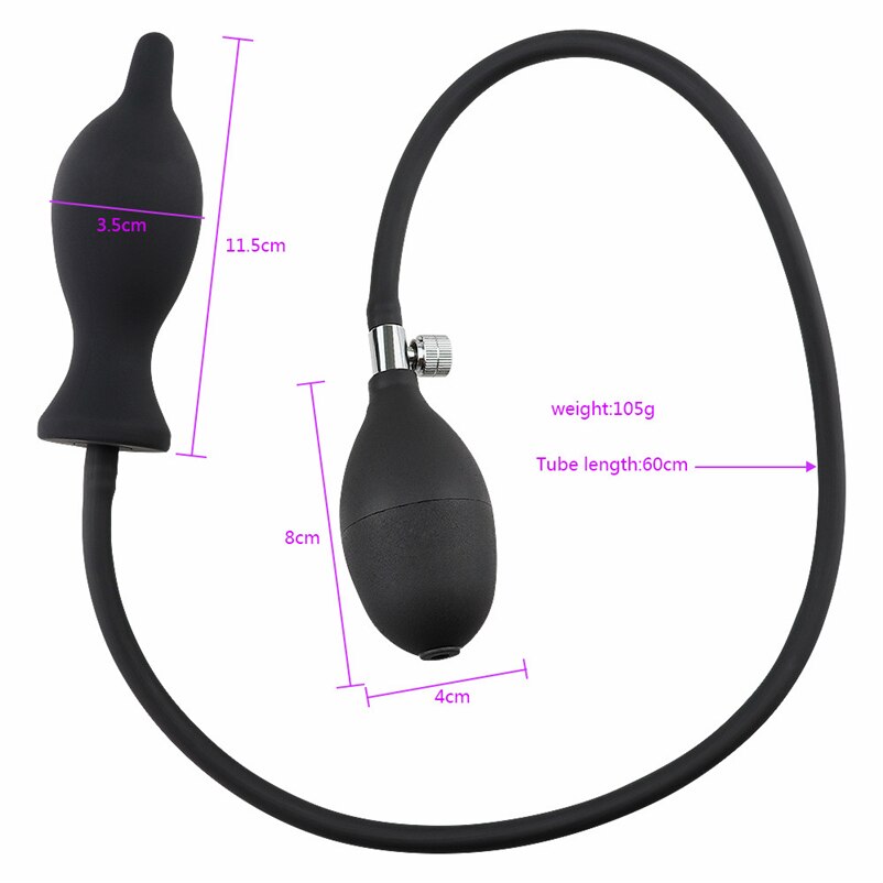 Inflatable Anal Plug Sissy Beginner Butt Plug Set Dildo Anal Pump Adult Sex Toys for Women Men Gay I122W