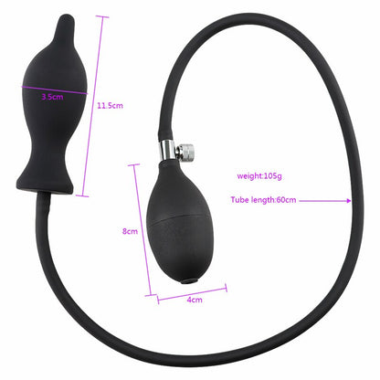 Inflatable Anal Plug Sissy Beginner Butt Plug Set Dildo Anal Pump Adult Sex Toys for Women Men Gay I122W