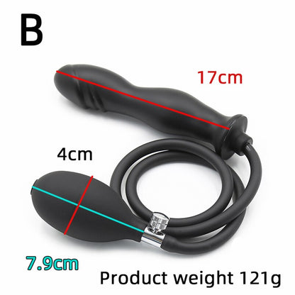 Inflatable Anal Plug Sissy Beginner Butt Plug Set Dildo Anal Pump Adult Sex Toys for Women Men Gay I122W