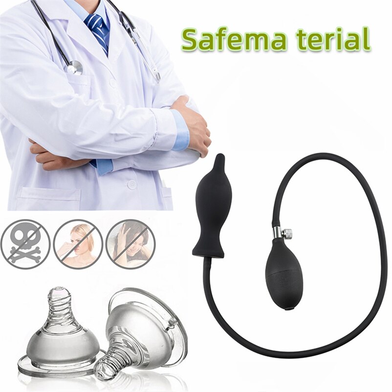 Inflatable Anal Plug Sissy Beginner Butt Plug Set Dildo Anal Pump Adult Sex Toys for Women Men Gay I122W