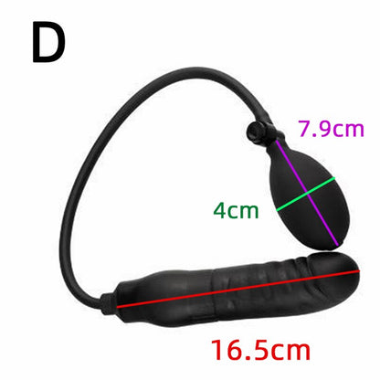 Inflatable Anal Plug Sissy Beginner Butt Plug Set Dildo Anal Pump Adult Sex Toys for Women Men Gay I122W