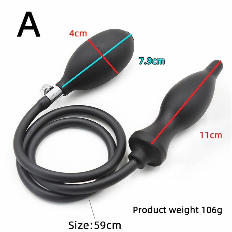 Inflatable Anal Plug Sissy Beginner Butt Plug Set Dildo Anal Pump Adult Sex Toys for Women Men Gay I122W