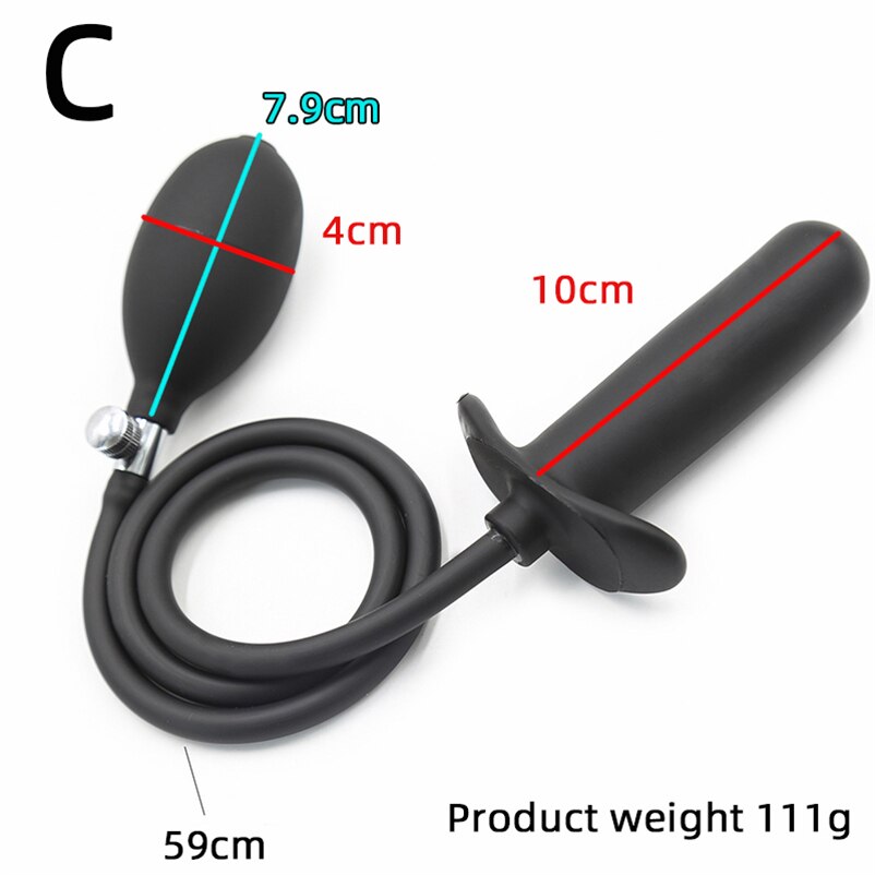 Inflatable Anal Plug Sissy Beginner Butt Plug Set Dildo Anal Pump Adult Sex Toys for Women Men Gay I122W