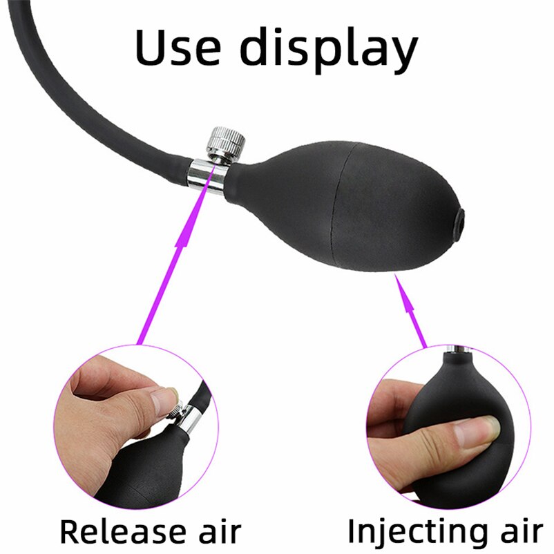 Inflatable Anal Plug Sissy Beginner Butt Plug Set Dildo Anal Pump Adult Sex Toys for Women Men Gay I122W