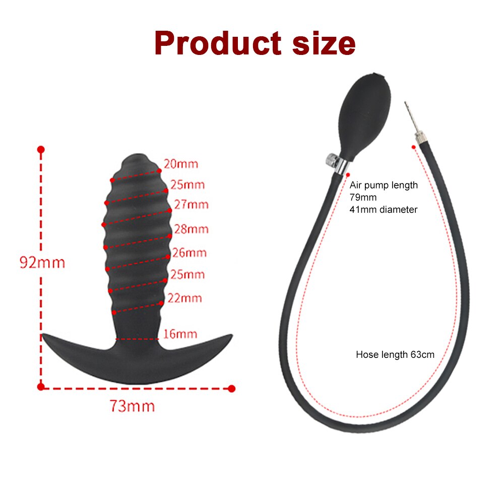 Inflatable Pump Anal Plug Silicone Super Big Butt Plug Dildo Prostate Massager Anus Extender Dilator Sex Toys for Women